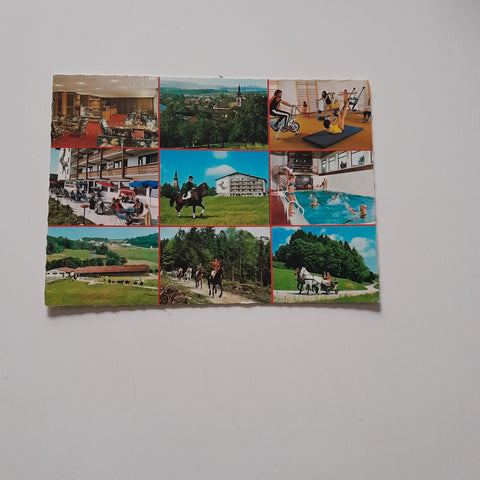 AK Reiterdorf Ampflwang im Hausruckwald. Sporthotel. Parcours. Josef und Inge Mayr.