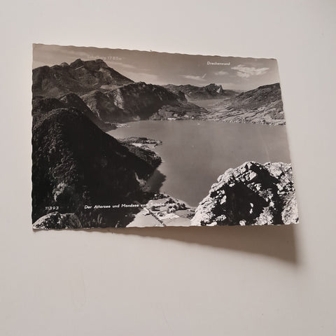 AK Der Attersee und Mondsee vom Schoberstein.