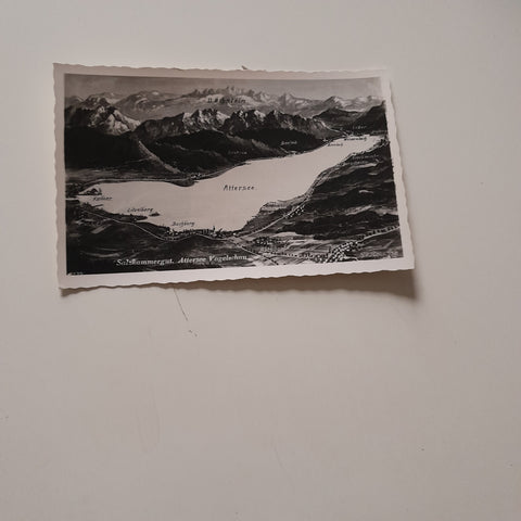 AK Attersee Vogelschau.