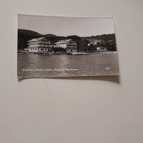 AK Stockwinkel am Attersee. Gasthaus u. Pension Stadler.