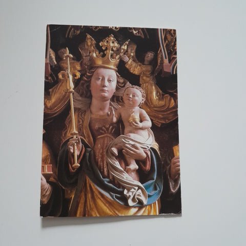 AK Pfarrkirche. Gampern. Schreinfigur Maria mit Kind.
