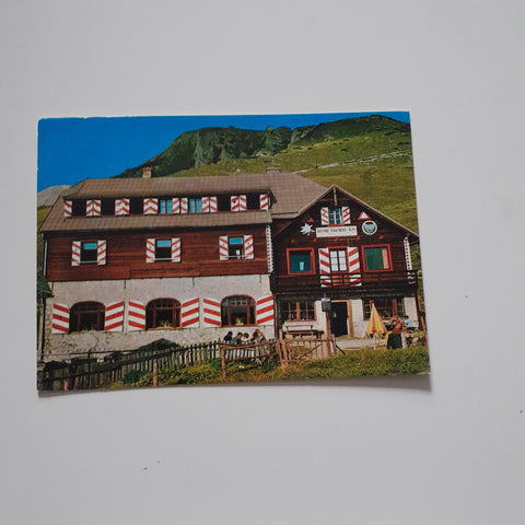 AK Alpengasthaus Schafbergalm. Pächter Ingeborg Reiter.