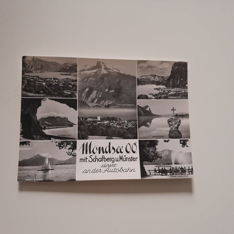 AK Mondsee mit Schafberg u. Münster.