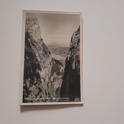 AK Schafbergspitze und Hotel. Blick auf den Mondsee.
