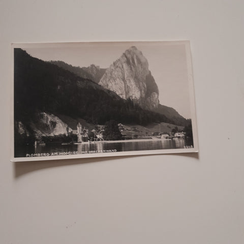 AK Plomberg am Mondsee mit Drachenwand.