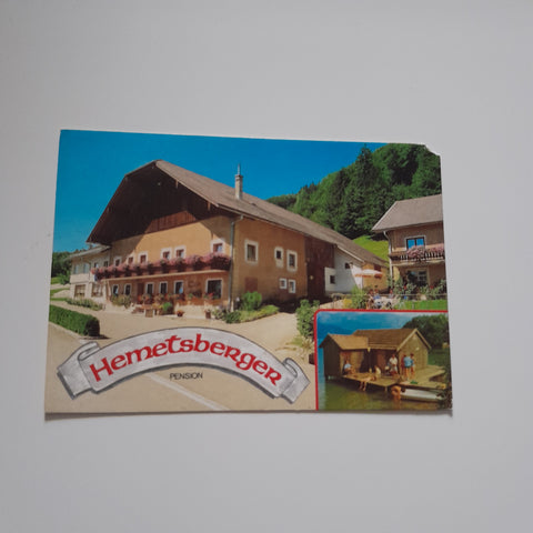 Nußdorf am Attersee. Pension Wieserbauer. Georg und Anna Hemetsberger. Limbergstraße 38.