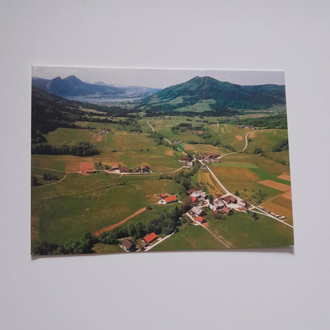 AK Oberwang. Oberaschau mit Blick auf Mondsee.