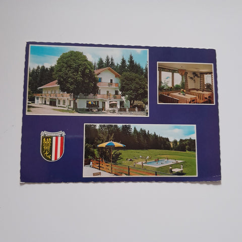 AK Puchkirchen am Trattberg. Gasthaus und Pension Zum grünen Wald. Joh. und Karoline Stehrer.