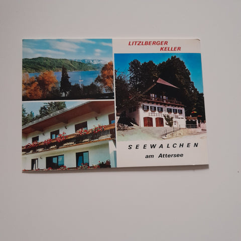 AK Seewalchen am Attersee. Litzlberger Keller. Franz und Luise Krois.