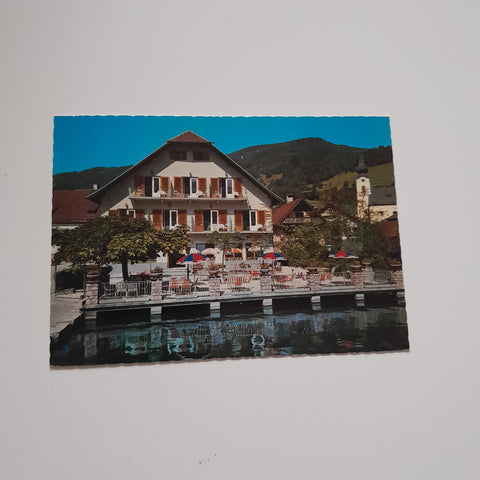 AK Unterach am Attersee 67. K.A. Hollerwöger-Kellner, Gasthof Anker.