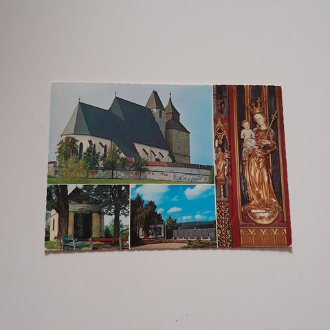 AK Kirche zu Maria Schöndorf mit Madonna Vöcklabruck.