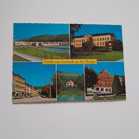 AK Grüße aus Aschach an der Donau.
