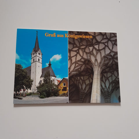 AK Gruß aus Königswiesen. Pfarrkirche Maria Himmelfahrt.