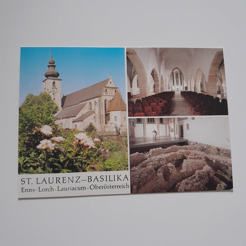 AK Enns. St. Laurenz - Basilika. Lauriacum.