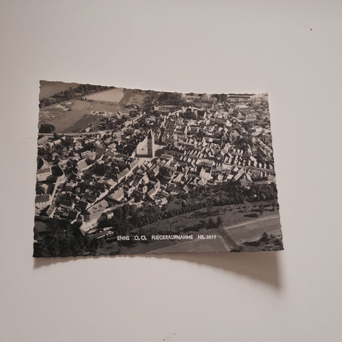 AK Enns. Fliegeraufnahme.