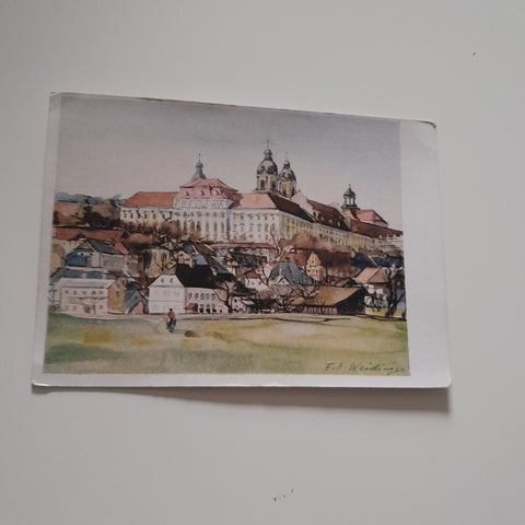 AK Stift St. Florian. (nach einem Aquarell von Weidinger)