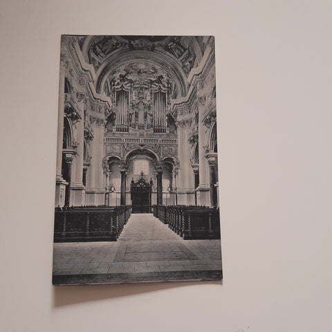 AK St. Florian. Inneres der Stiftskirche mit Orgel. (1913)