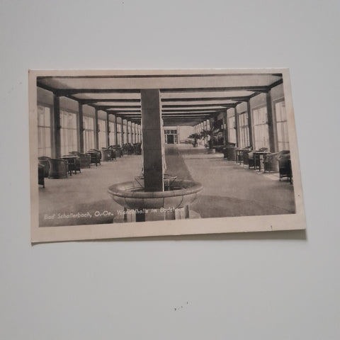 AK Bad Schallerbach. Wandelhalle im Badehaus.