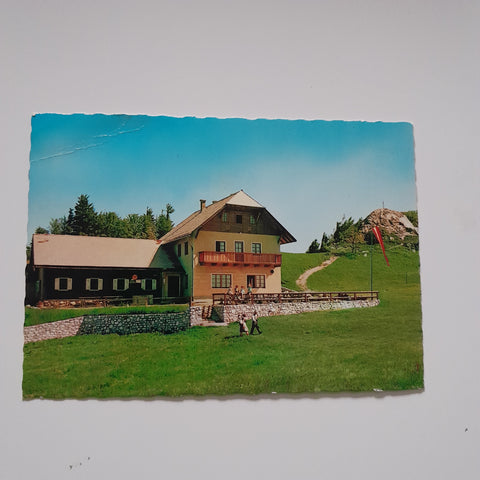 AK Schobersteinhaus. T.V.N. Steyr mit Gipfel. Naturfreunde.