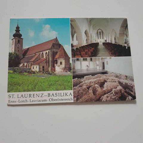 AK Enns. St. Laurenz - Basilika. Lauriacum.