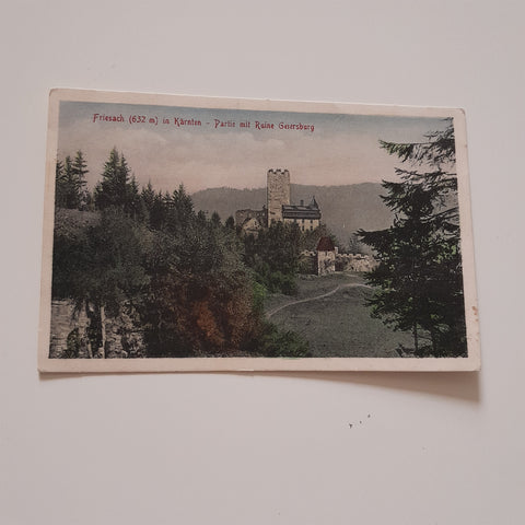 AK Friesach. Partie mit Ruine Geiersburg. (1913)