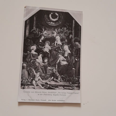 AK Gemälde von Albrecht Dürer, darstellend Die heilige Familie Christi in der Petersberg-Kapelle Friesach.