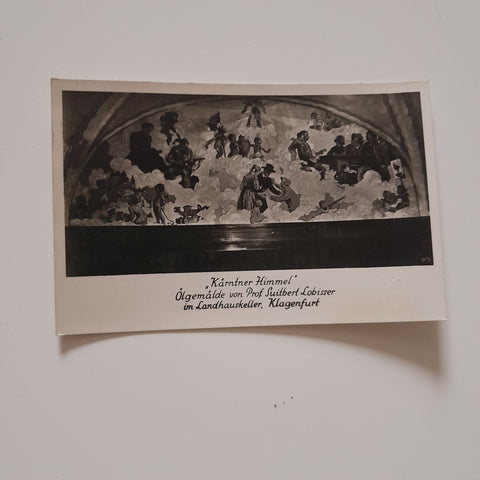 AK Klagenfurt Landhauskeller. "Kärntner Himmel" Ölgemälde von Prof Suitberg Lobisser.