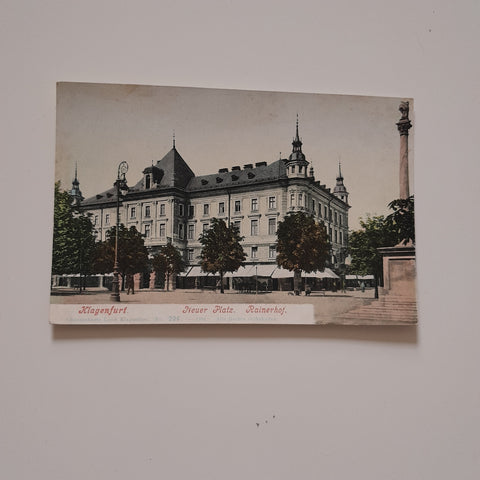 AK Klagenfurt. Neuer Platz. Rainerhof. (1904)