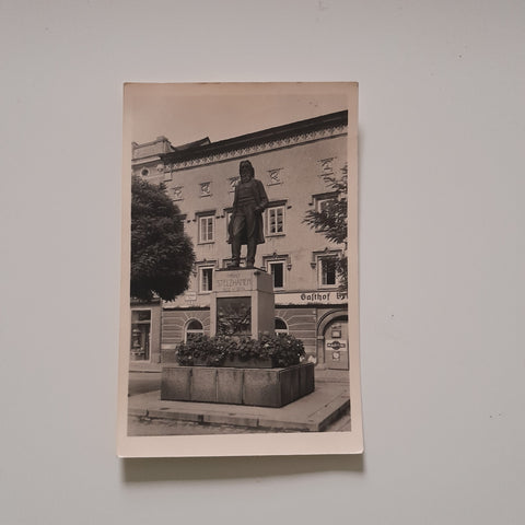 AK Ried im Innkreis. Franz-Stelzhamer-Denkmal.