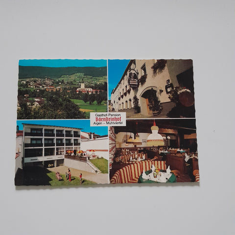 AK Aigen. Marktplatz 12. Gasthof Pension Bärnsteinhof. Inh. S. u. M. Höglinger.