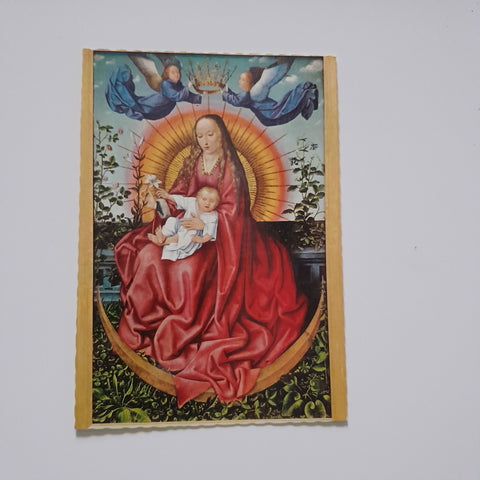 AK Madonna mit Kind auf der Rasenbank. Meister von Frankfurt. Gemäldegalerie Stift Schlägl.