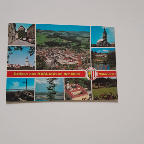 AK Grüsse aus Haslach an der Mühl.