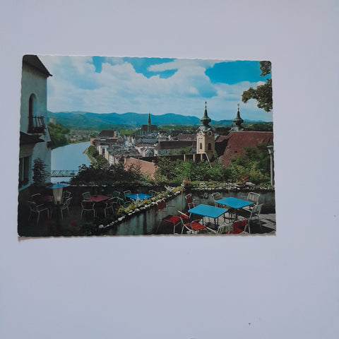 AK Steyr. Blick vom Tabor Kaffeerestaurant.