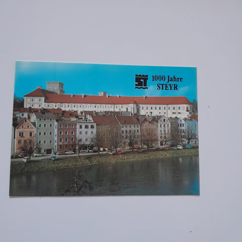 AK Steyr. Ennskai und Schloß Lamberg.
