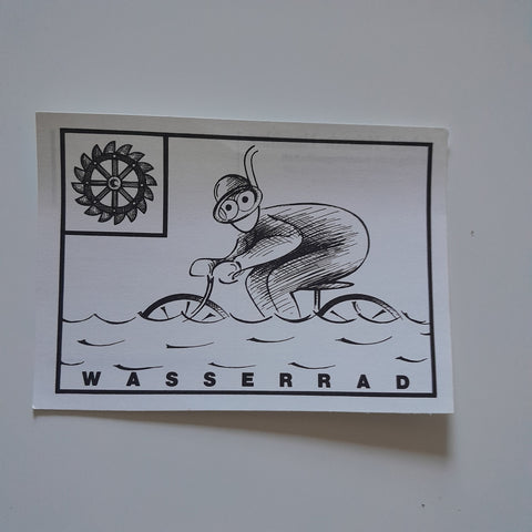 AK Wasserrad. Arbeit / Mensch / Maschine Der Weg in die Industriegesellschaft. Oberösterreichische Landesausstellung 1987 April bis Oktober, Steyr, Wehrgraben.