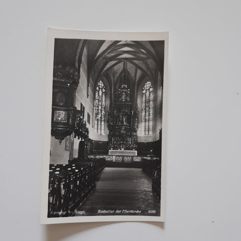 AK Sierning bei Steyr. Hochaltar der Pfarrkirche.