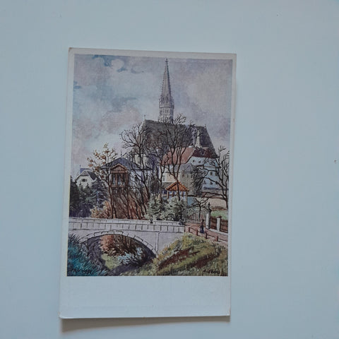 AK Steyr. Ausblick vom Casino in Steyr. (Aquarell von A. Lebeda)