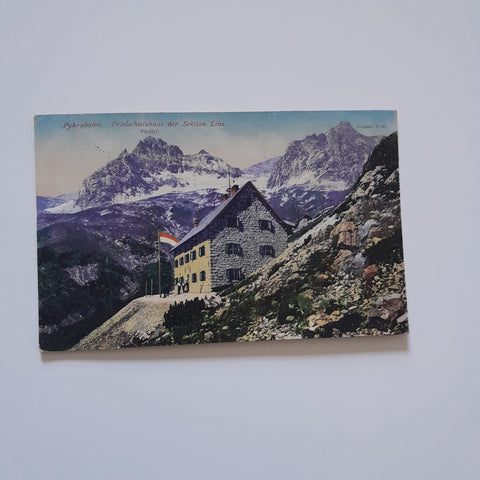 AK Pyhrnbahn. Prielschutzhaus der Sektion Linz. (1906)