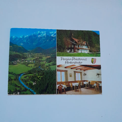 AK Hinterstoder. Pension Prielkreuz. H. u. H. Huber.