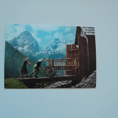 AK Motiv aus Hinterstoder mit Spitzmauer und Brodfall.