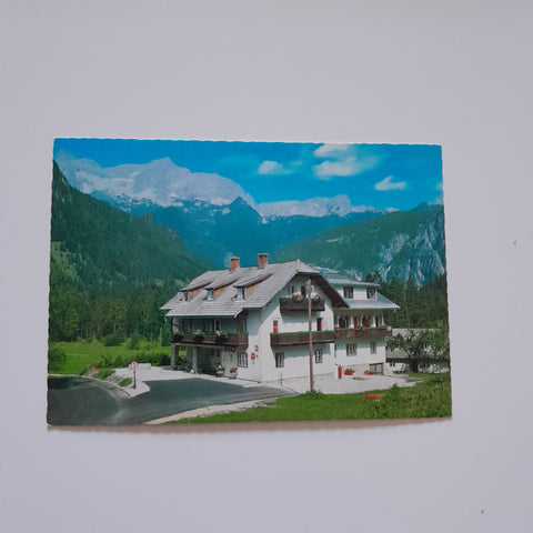 AK Hinterstoder 133. Gasthof zur Polsterlucke. Inh. Karl Baumschlager.