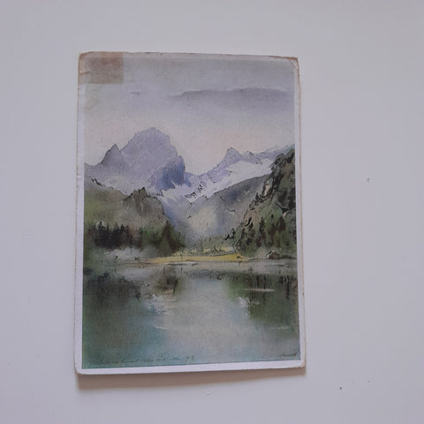 AK Hinterstoder. Schiederweiher. (nach einem Originalaquarell von E.A. v. Mandelsloh)