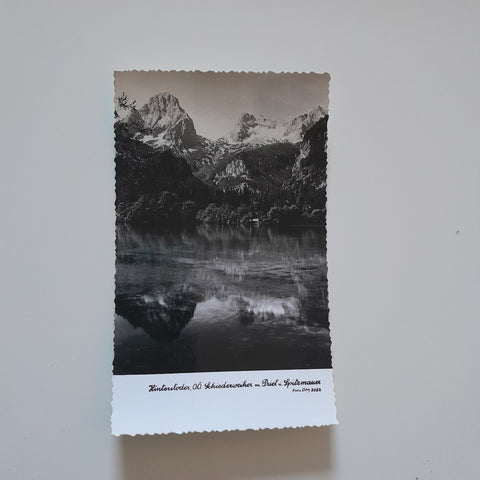 AK Hinterstoder. Schiederweiher mit Priel u. Spitzmauer.