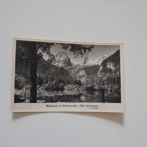 AK Hinterstoder. Schiederweiher mit Priel u. Spitzmauer.