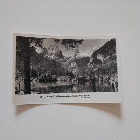 AK Hinterstoder. Schiederweiher mit Priel u. Spitzmauer.