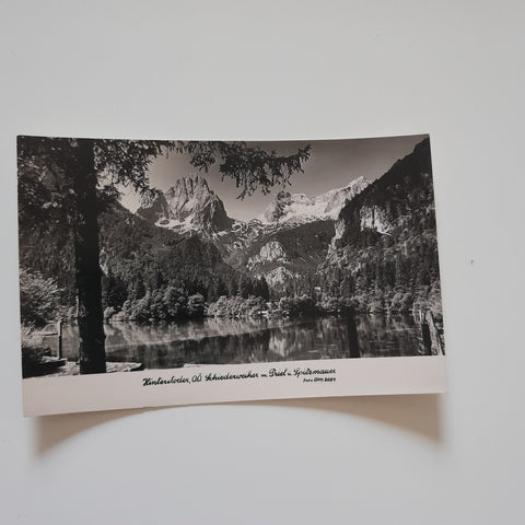 AK Hinterstoder. Schiederweiher mit Priel u. Spitzmauer.