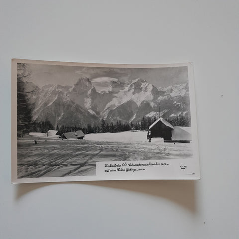 AK Hinterstoder. Schrenkenzieheralm mit dem Toten Gebirge.