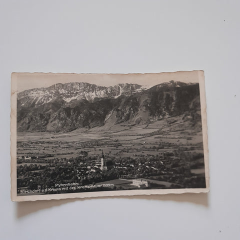 AK Pyhrnbahn. Kirchdorf an der Krems mit der Kremsmauer. (1939)