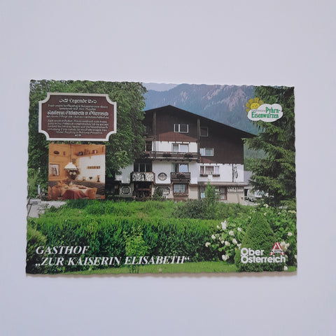 AK Steyrling 104. Gasthaus zur Kaiserin Elisabeth. Ulrike und Herbert Schwarz.