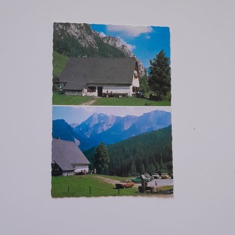 AK Rosenau 31. Jausenstation Pugl-Alm / Hengstpaß. Ottilie Schmid.